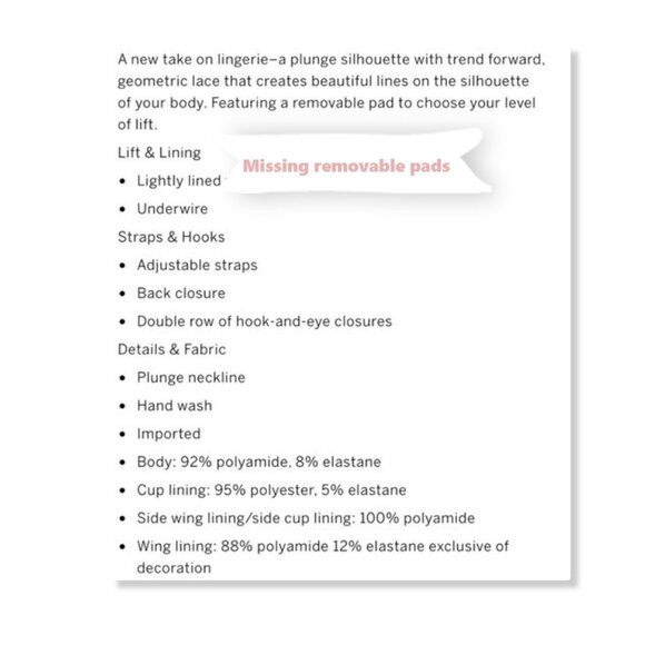 Victoria's Secret Lace Plunge Bra 36DD - Picture 13 of 13